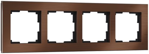 Рамка универсальная Werkel Aluminium 4-м. металл коричневый алюминий картинка